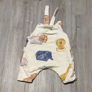 Zara Cream Animal Print Jumpsuit